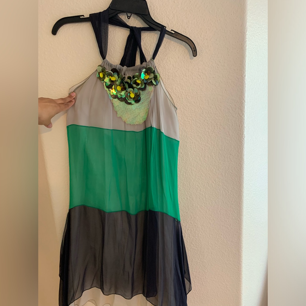 Rozae Nichols Dress With Beaded Bib